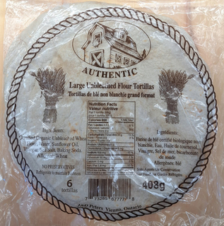 Authentic - Unbleached Flour Tortilla